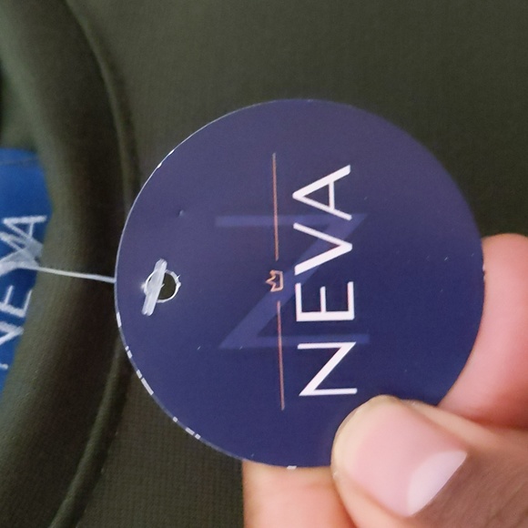 Neva| NWT Olive Green Long Sleeve Stretch Mini Dress - Picture 5 of 7